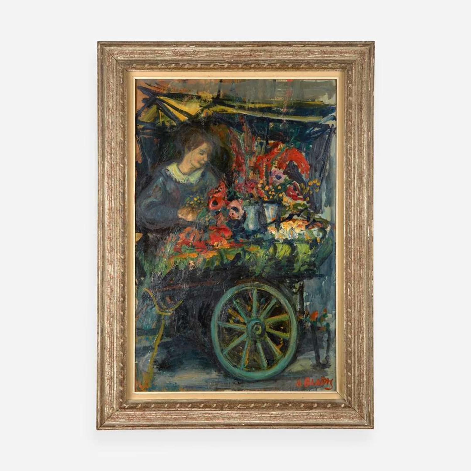 Arbit Blatas (Lithuanian, 1908-1999) The Flower Cart