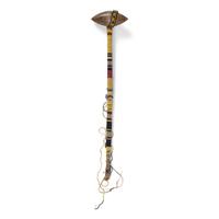 Plains Stone Club, with Beaded Handle