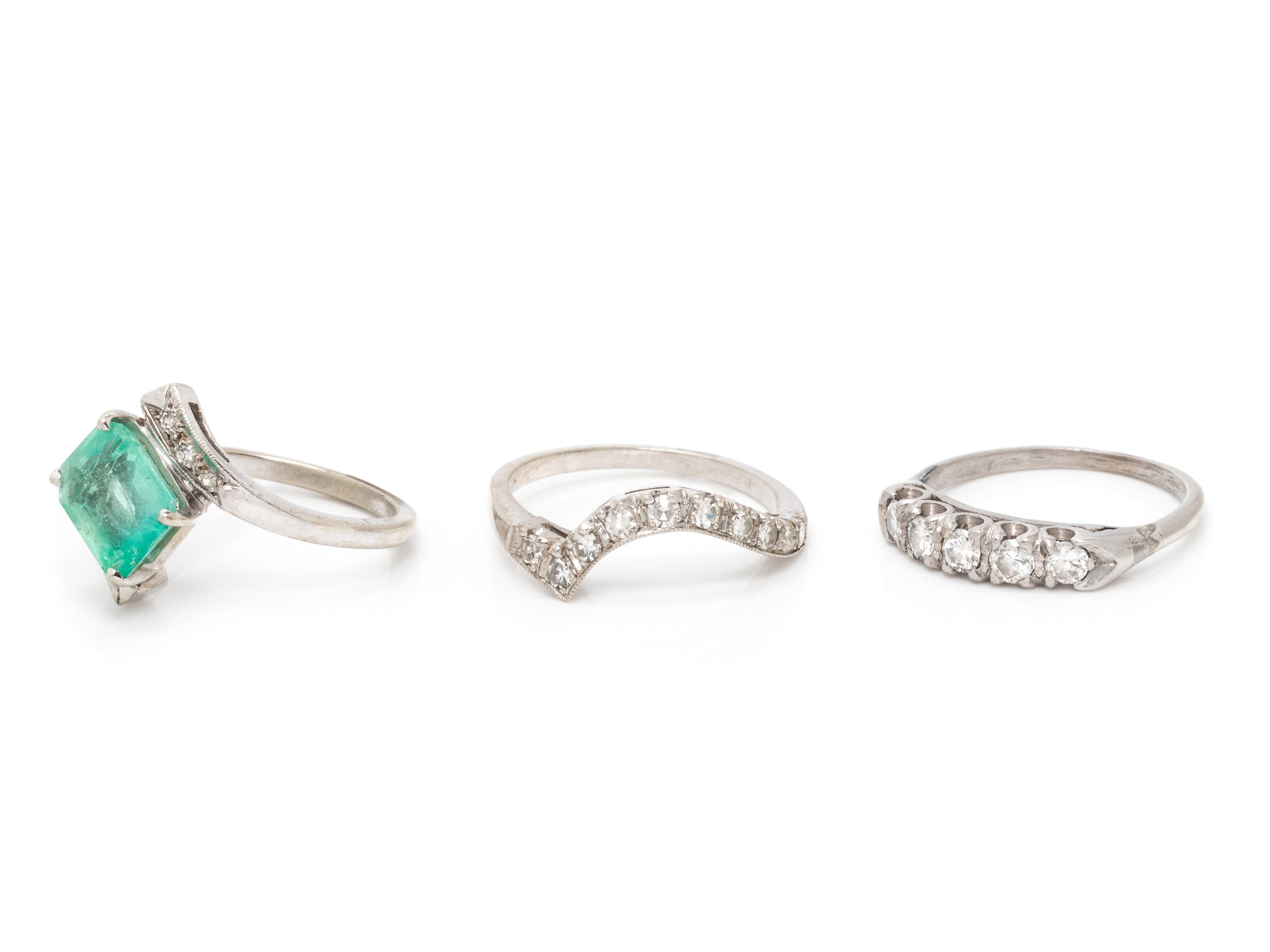 COLLECTION OF DIAMOND RINGS