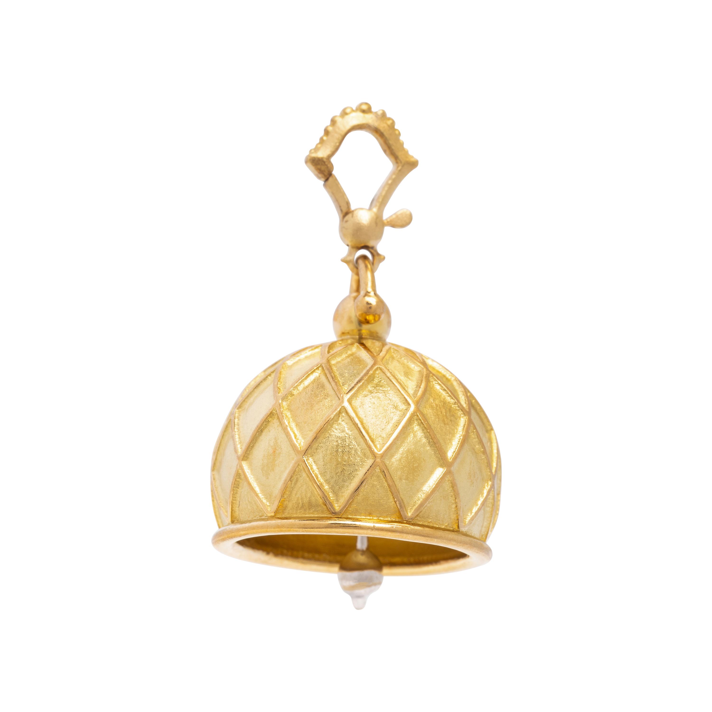 Paul Morelli, Yellow Gold Meditation Bell Pendant