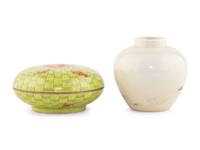 Two Chinese Porcelain Scholar's Objects