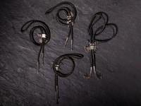 Zuni Inlaid Silver Bolo Ties
