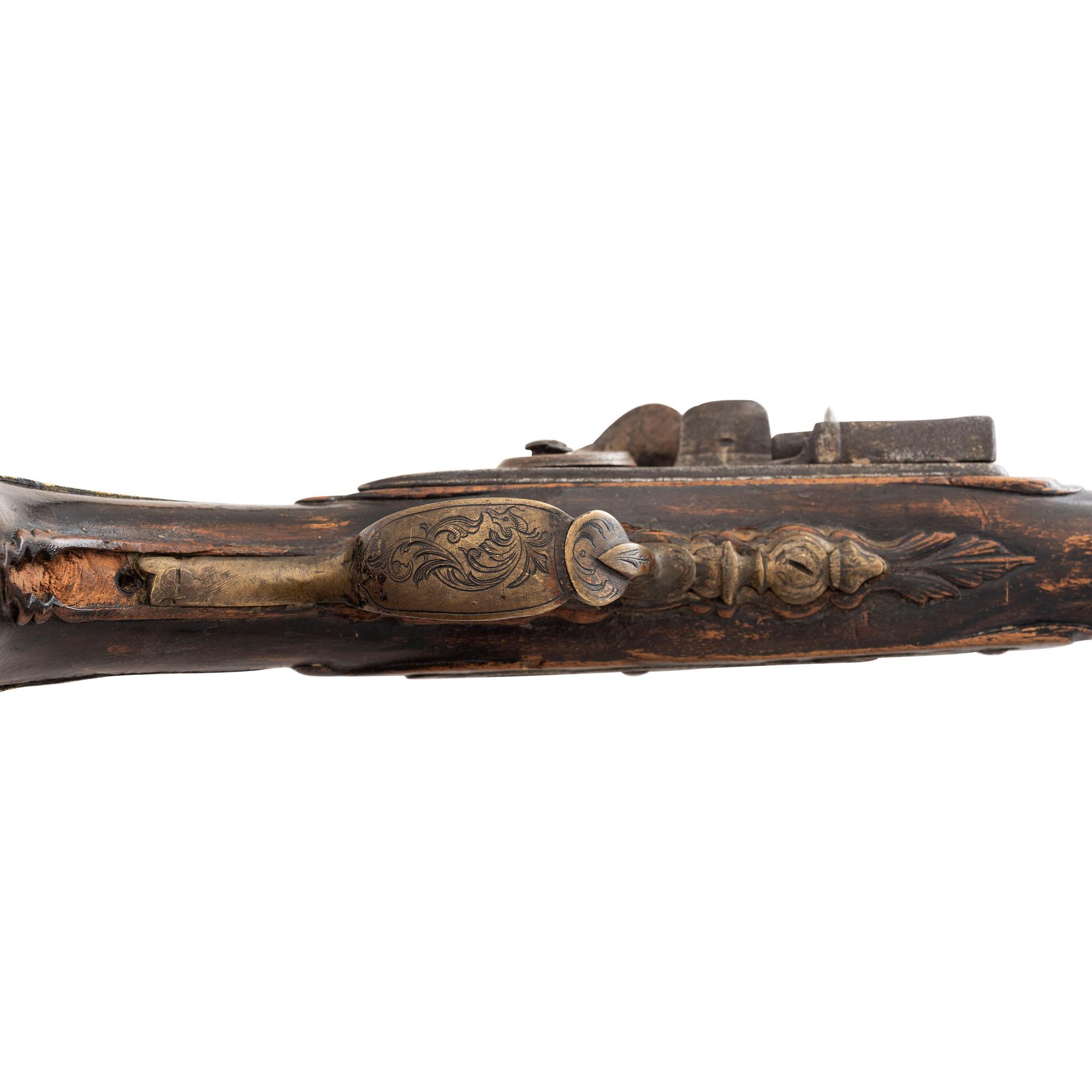 Extremely Rare Serpent Side Plate Flintlock Trade Pistol