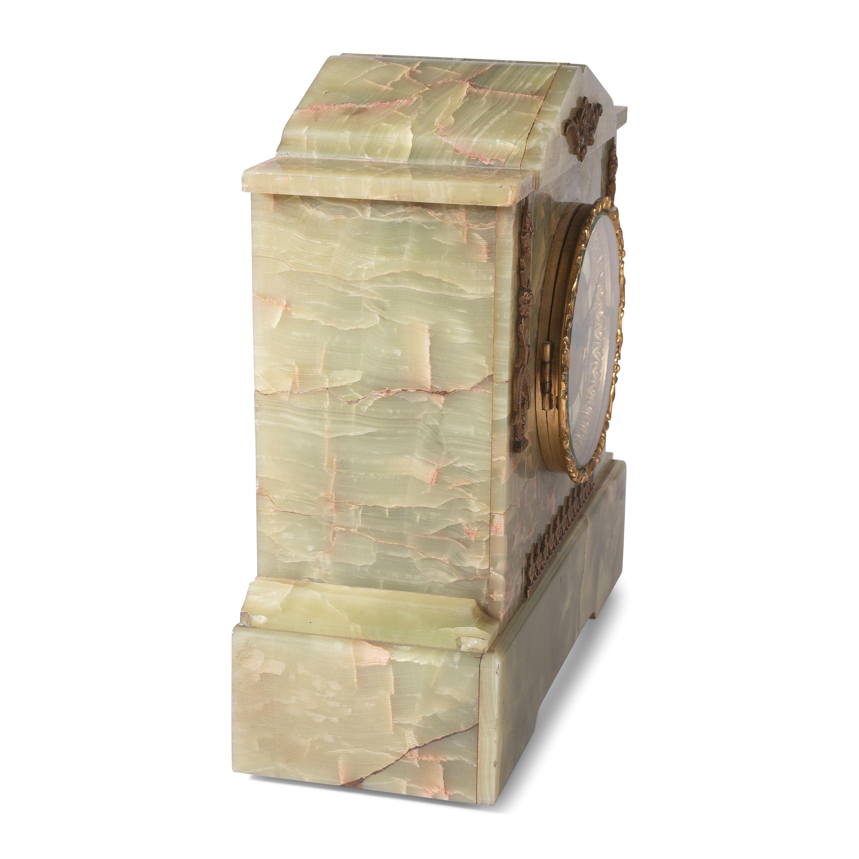 An Ansonia Onyx Mantel Clock