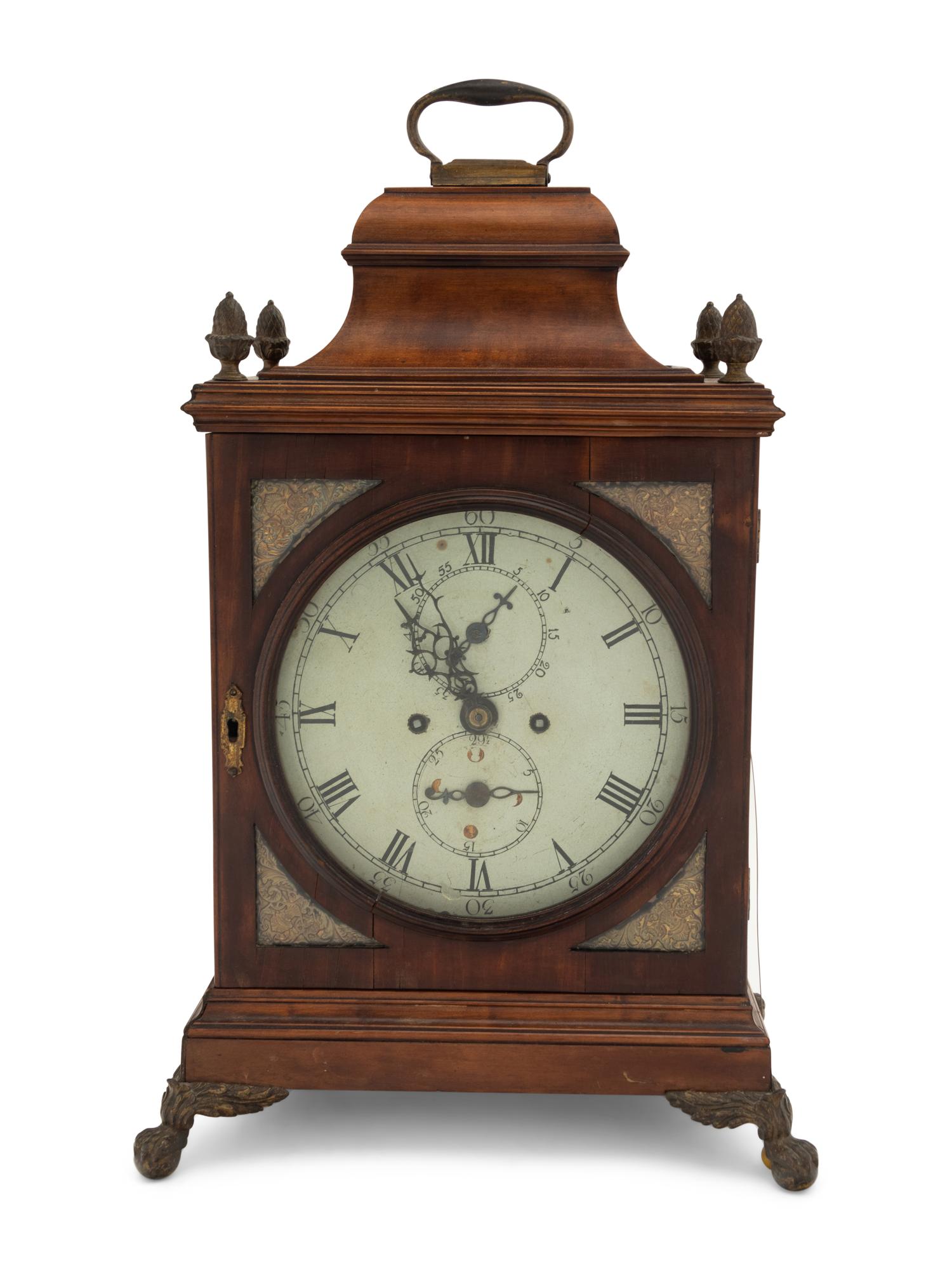 A Regency Gilt Metal Mounted Mahogany Bracket Clock