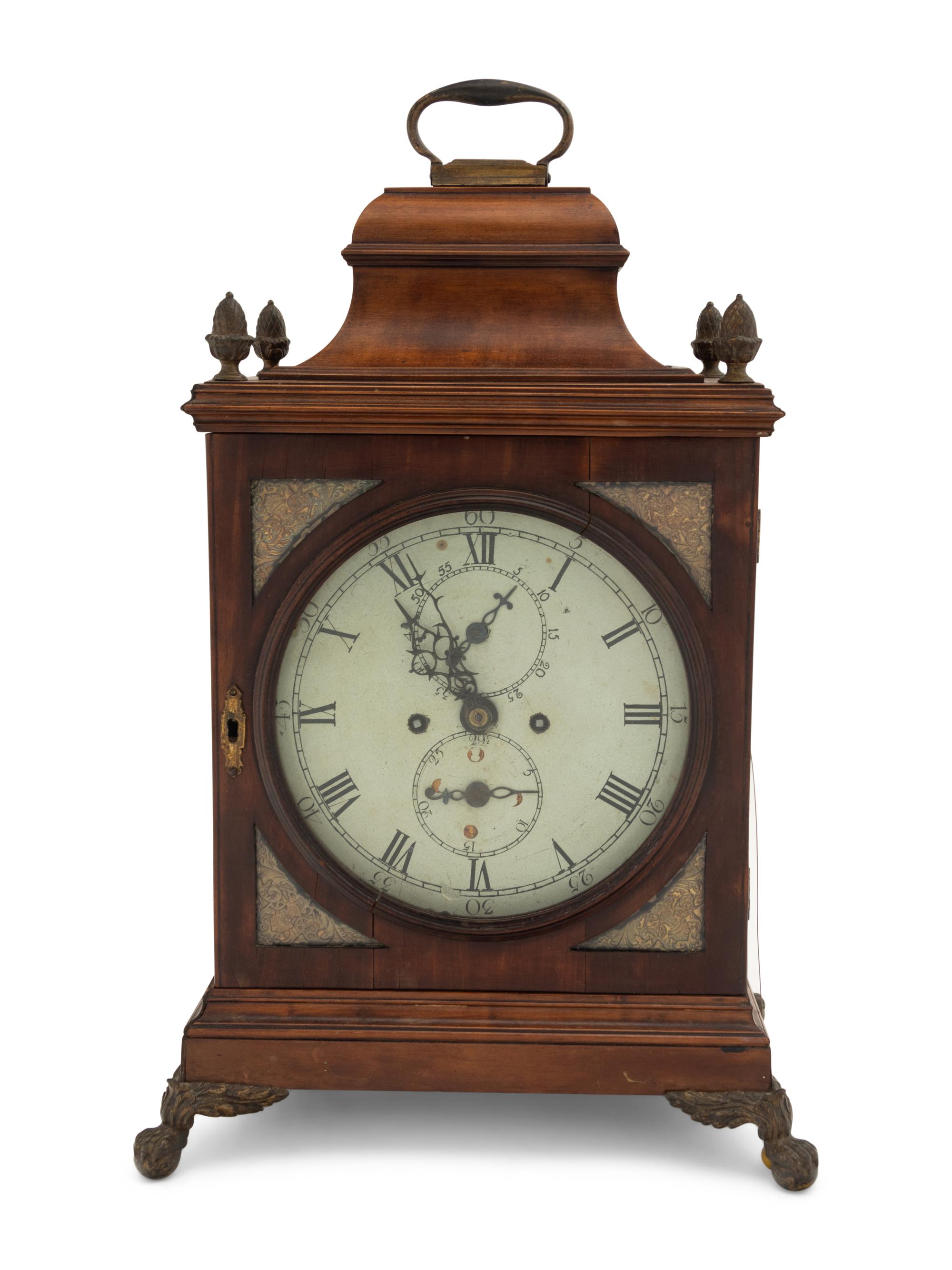 A Regency Gilt Metal Mounted Mahogany Bracket Clock