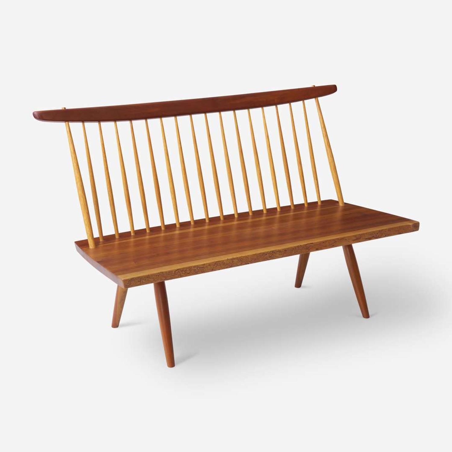 George Nakashima (American, 1905-1990) Bench with Back, New Hope, Pennsylvania, 1971