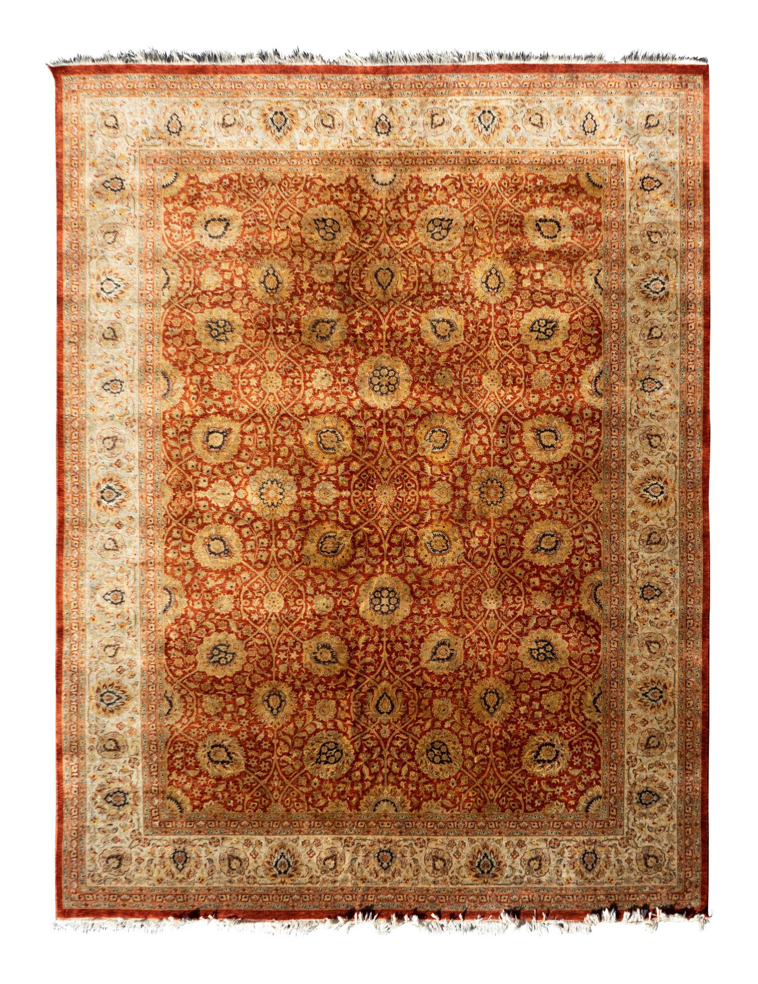 An Agra Wool Carpet — 20TH CENTURY