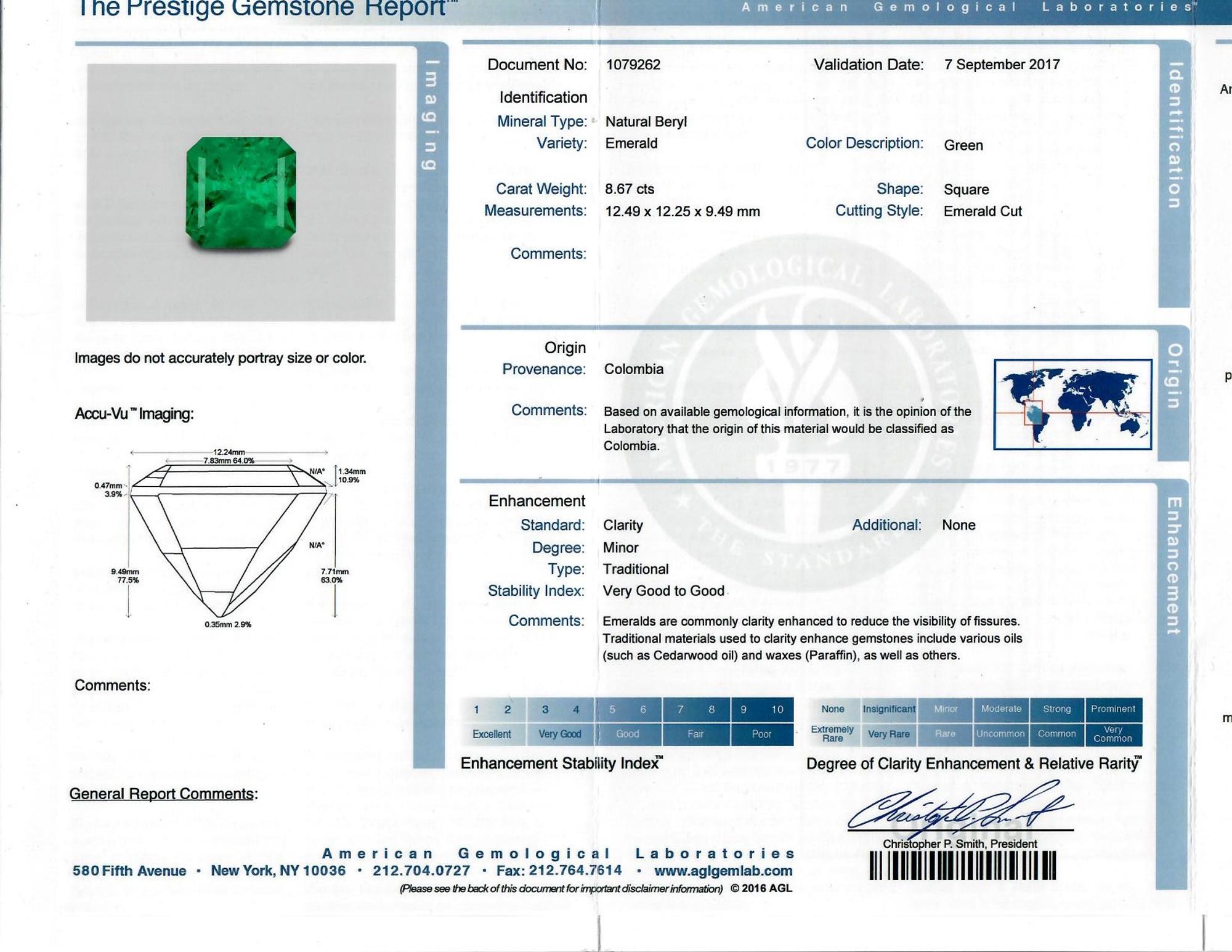 COLOMBIAN EMERALD AND DIAMOND RING