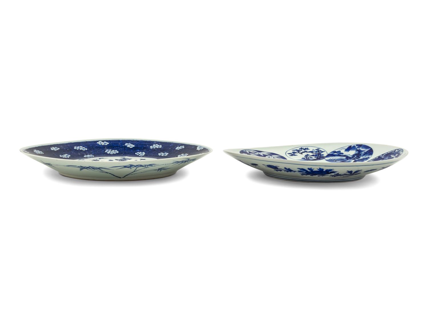 Two Japanese Arita Porcelain Chargers
