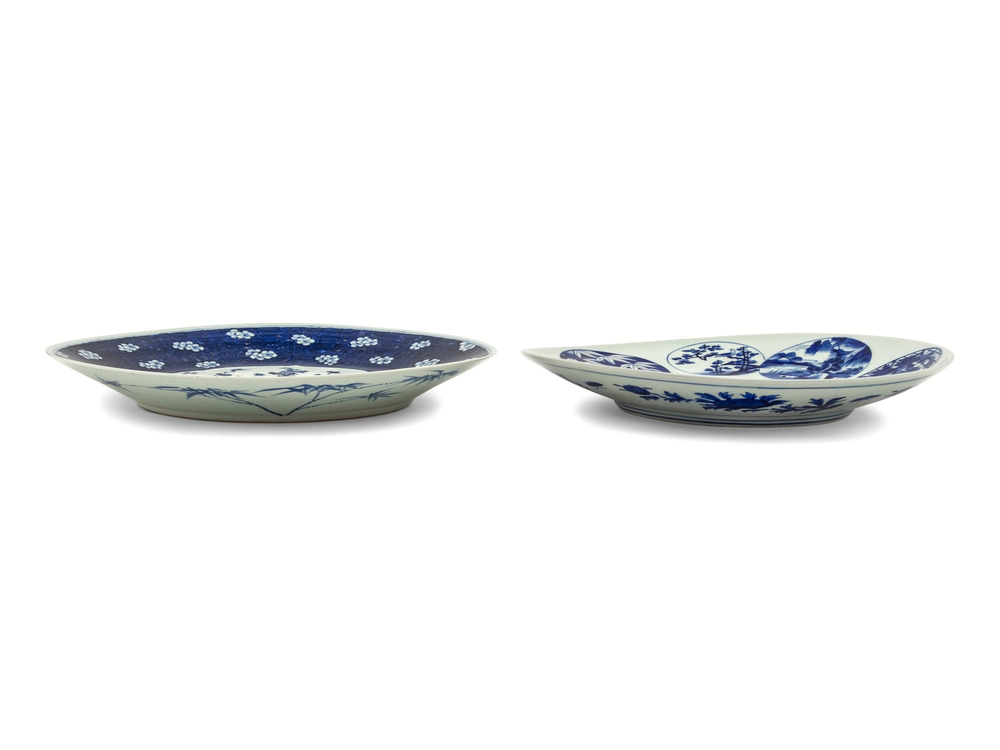 Two Japanese Arita Porcelain Chargers