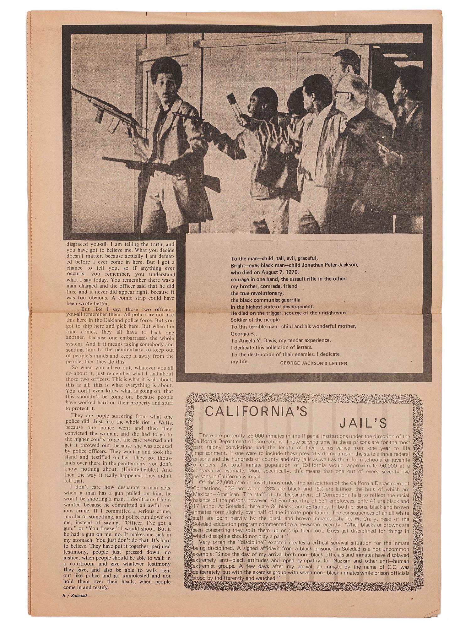 [CIVIL RIGHTS] -- [SOLEDAD BROTHERS]. Liberated Guardian. [San Francisco & New York]: ca 1970-1971.