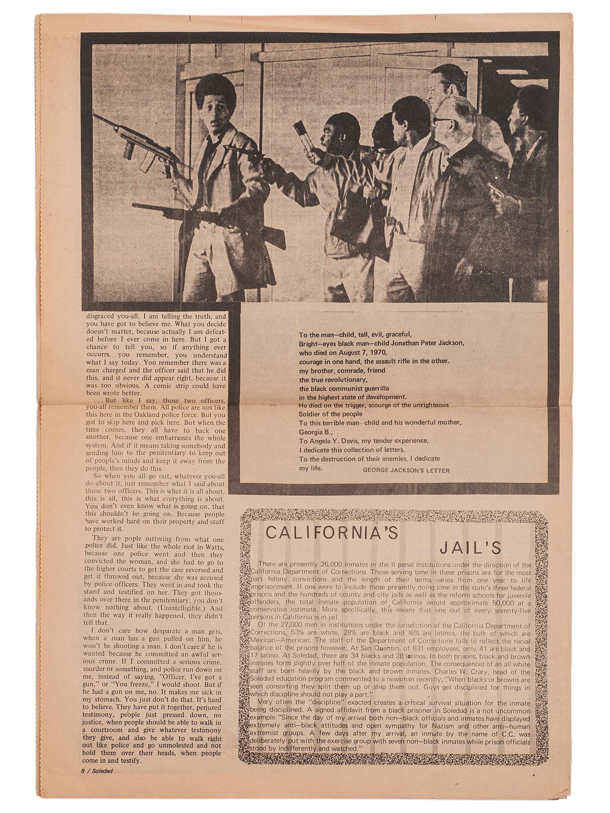 [CIVIL RIGHTS] -- [SOLEDAD BROTHERS]. Liberated Guardian. [San Francisco & New York]: ca 1970-1971.