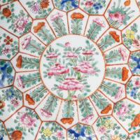 Five Chinese Export Famille Rose Porcelain Plates