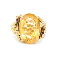 CITRINE AND DIAMOND RING