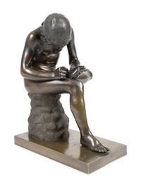 A Continental Bronze Figure of Spinario, After the Antique