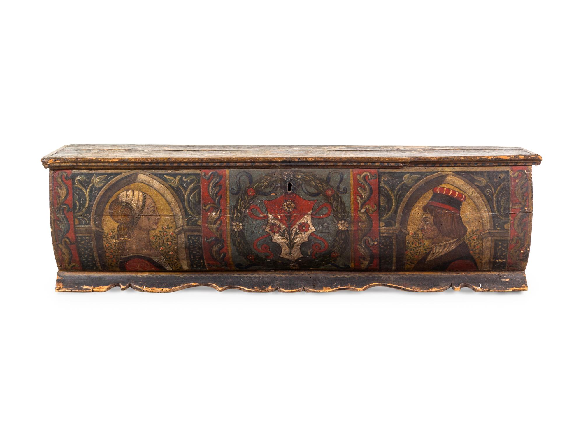 An Italian Polychromed Wedding Chest