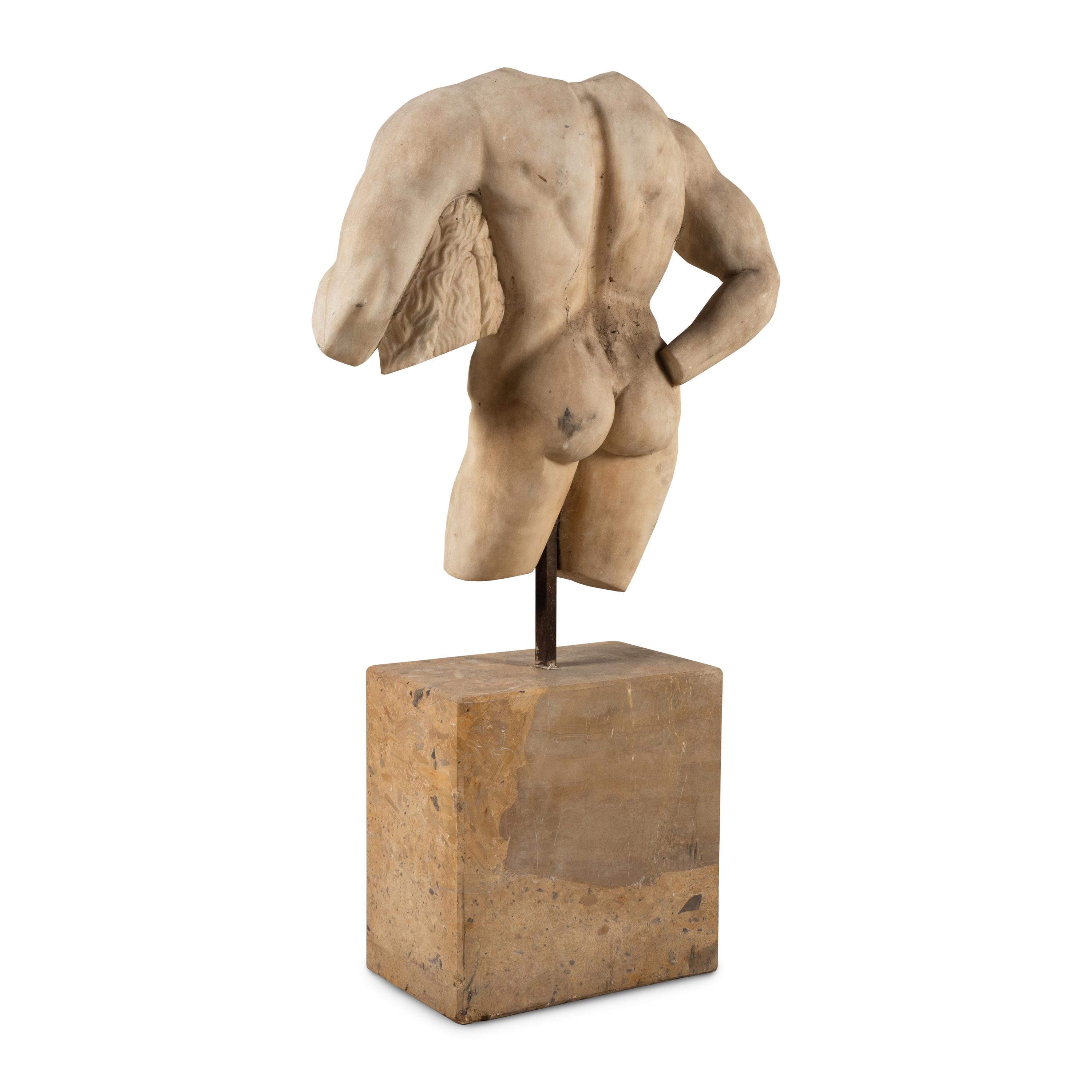 A Continental Marble Male Torso