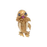 HAMMERMAN BROTHERS, MULTIGEM WALRUS BROOCH