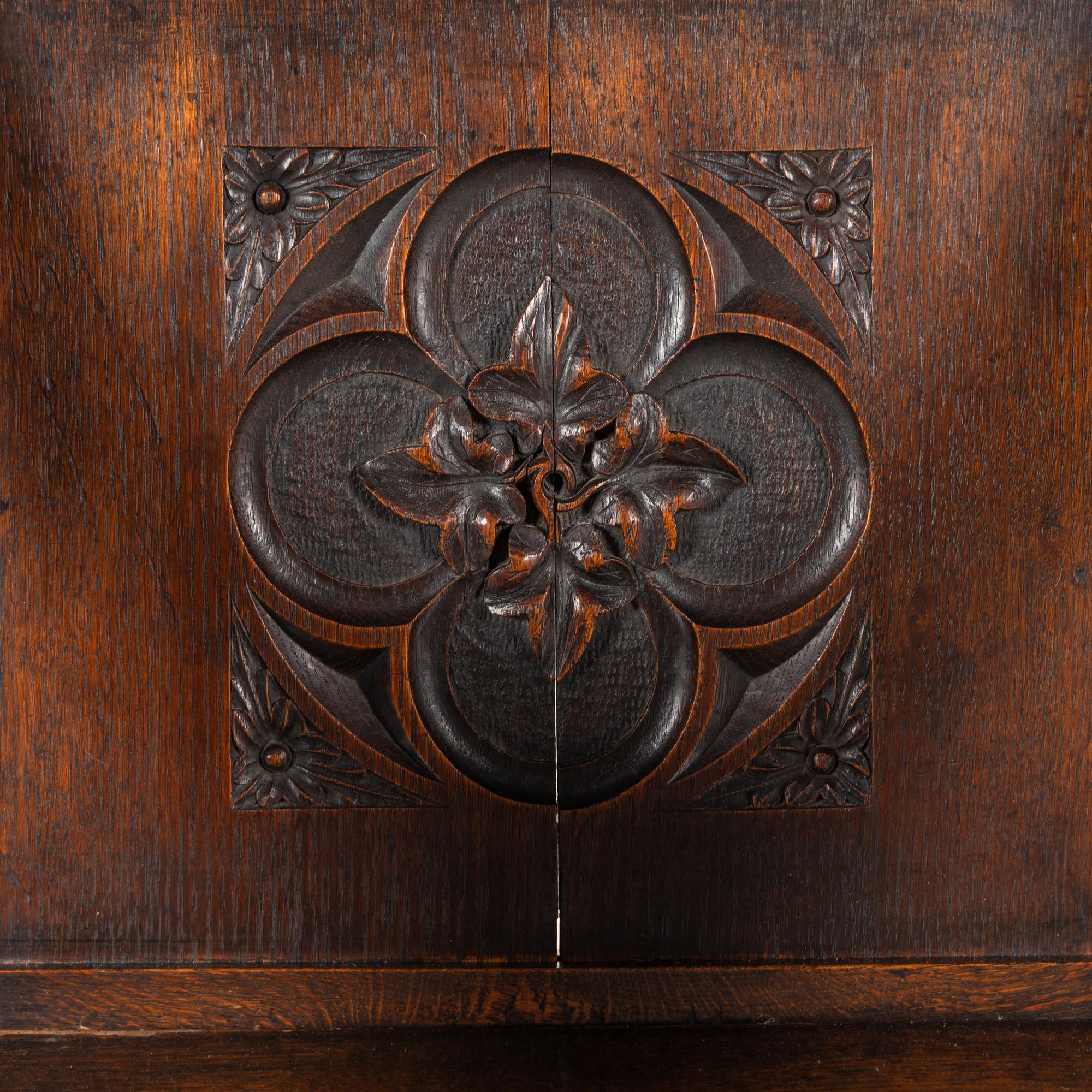 A Gothic Revival Oak Folding Chair