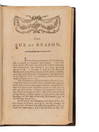 [Americana] Paine, Thomas. The Age of Reason; Being an Investigation of True and of Fabulous Theology