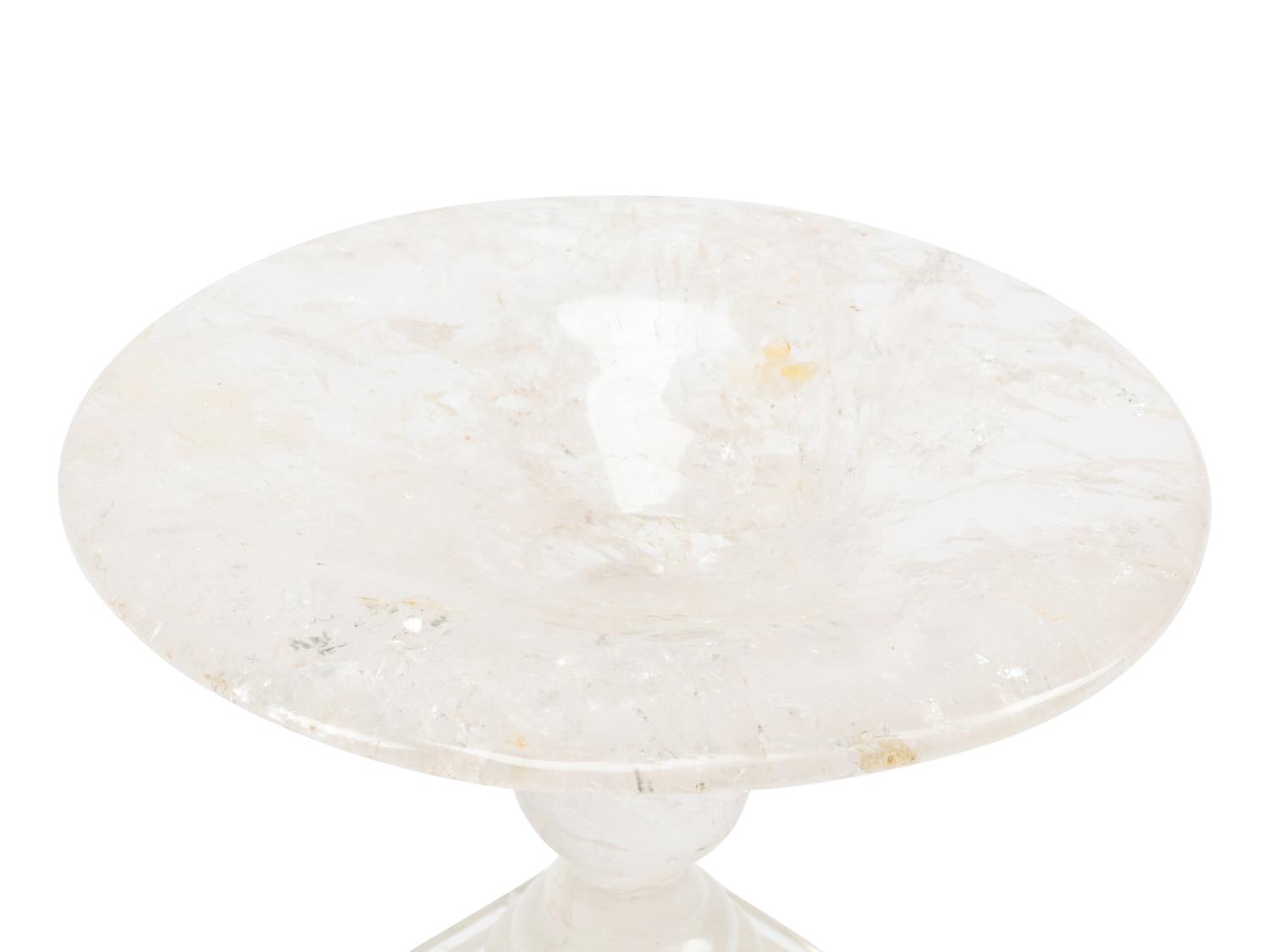 A Pair of Neoclassical Style Rock Crystal Tazze