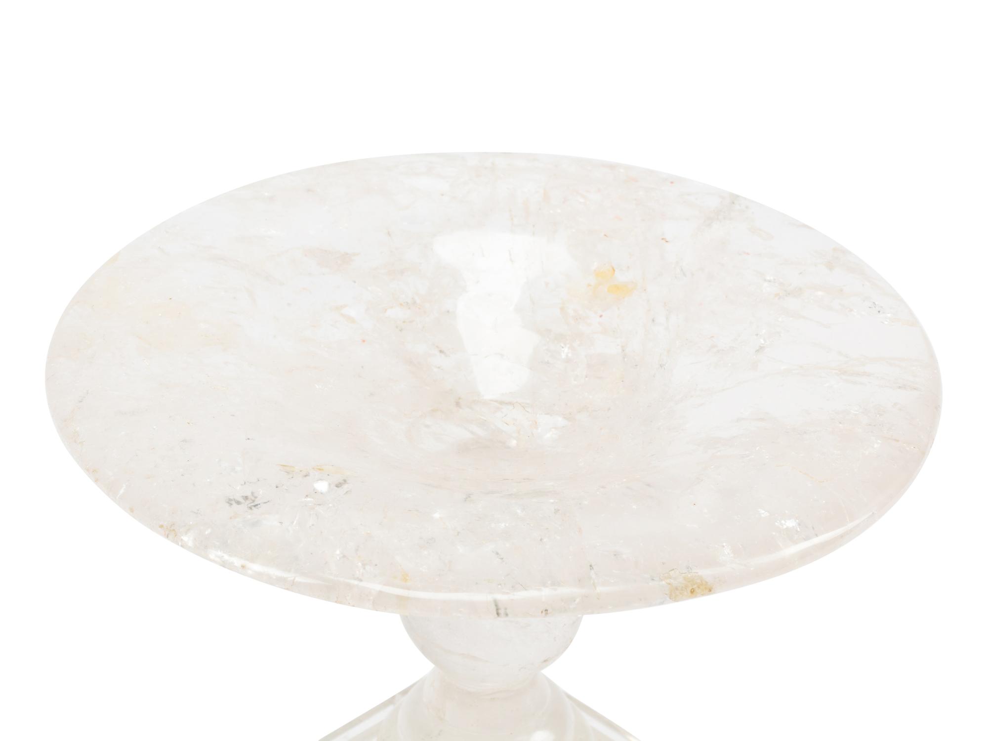 A Pair of Neoclassical Style Rock Crystal Tazze