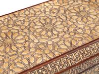 A Levantine Bone and Silvered Wood-Inlaid Lift-Top Chest