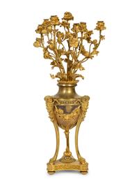 A Louis XVI Style Gilt Bronze Candelabrum by Henry Dasson — CIRCA 1885