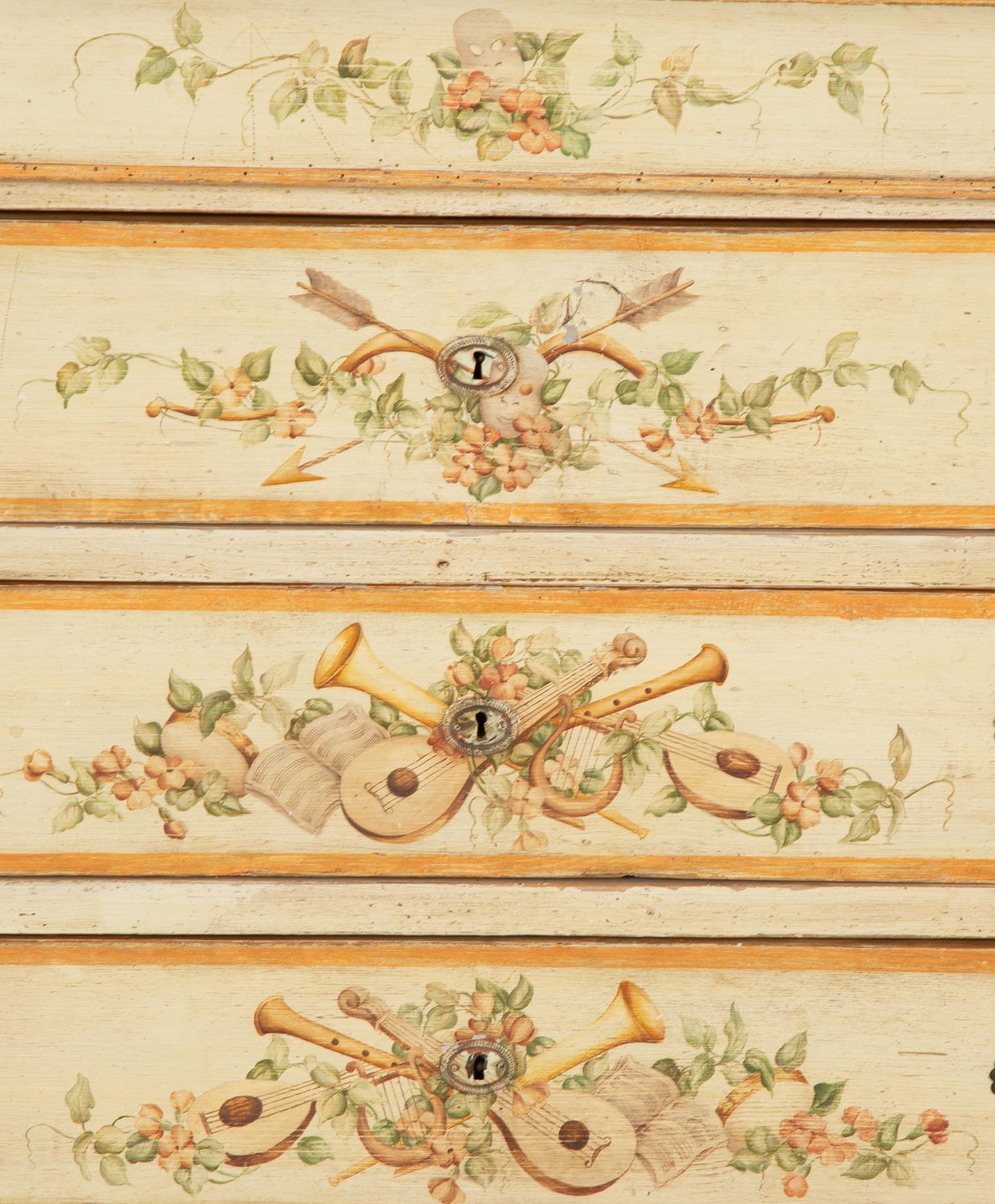 A Venetian Style Painted Commode