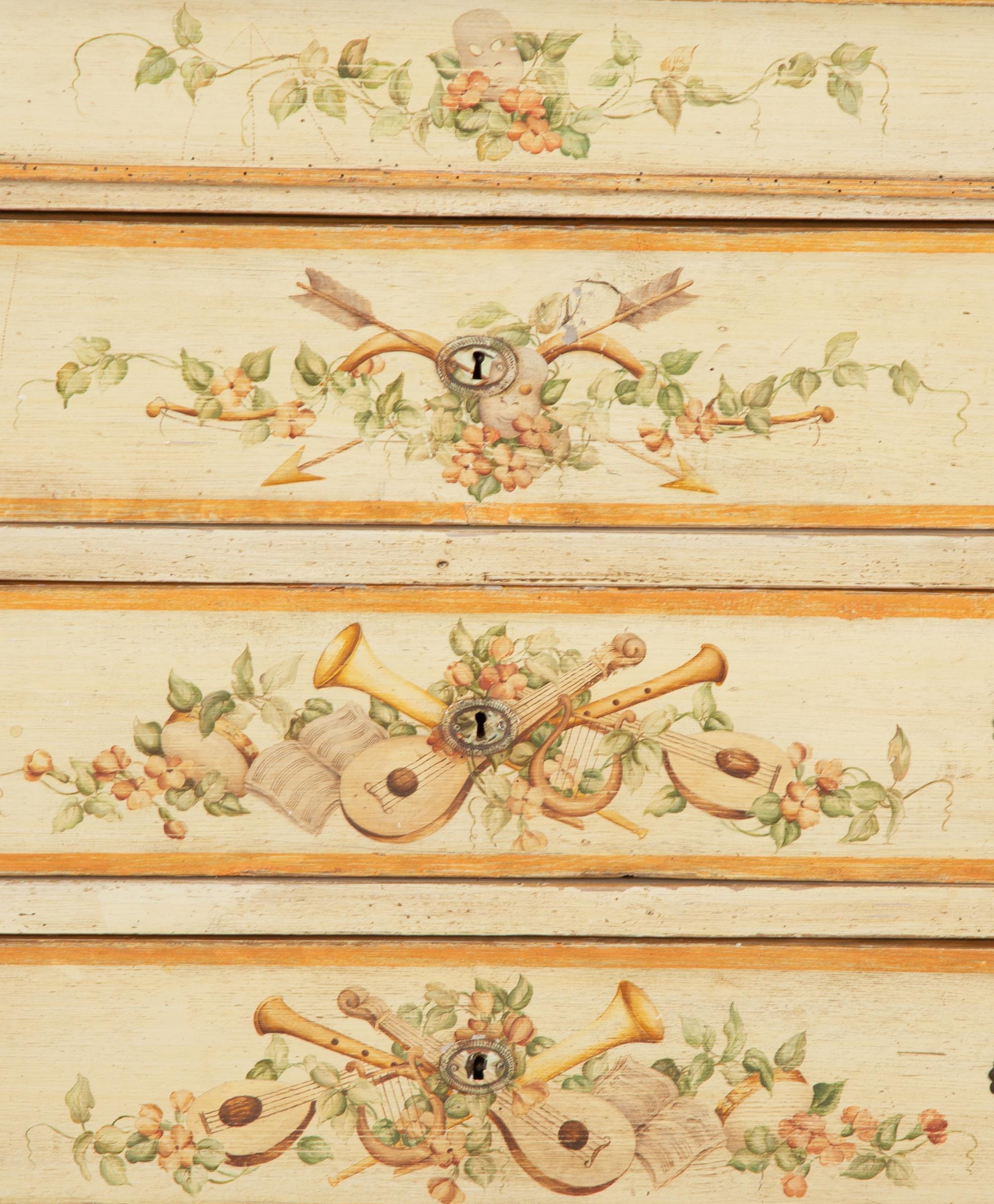 A Venetian Style Painted Commode
