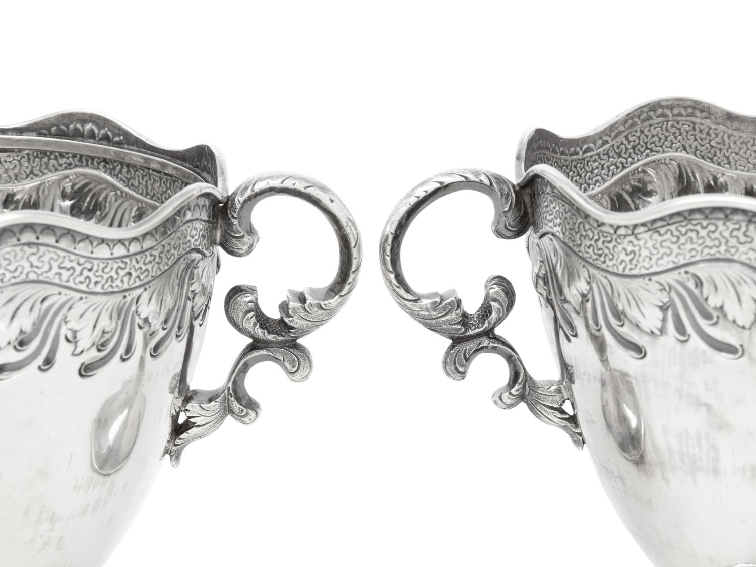 A Pair of S. Kirk Coin Silver Loving Cups