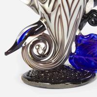 Fritz Dreisbach (American, b. 1941) Two Black and White Hand Blown Glass Cups, USA, circa 1970s
