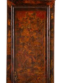 A George III Japanned Tall Case Clock