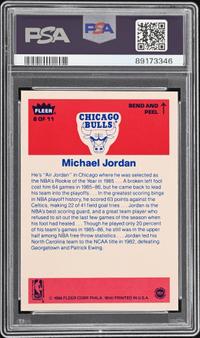A 1986-87 Fleer Michael Jordan Rookie Sticker No. 8 (PSA 8 NM-MT)