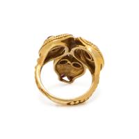 LALAOUNIS, YELLOW GOLD, RUBY, AND SAPPHIRE RING
