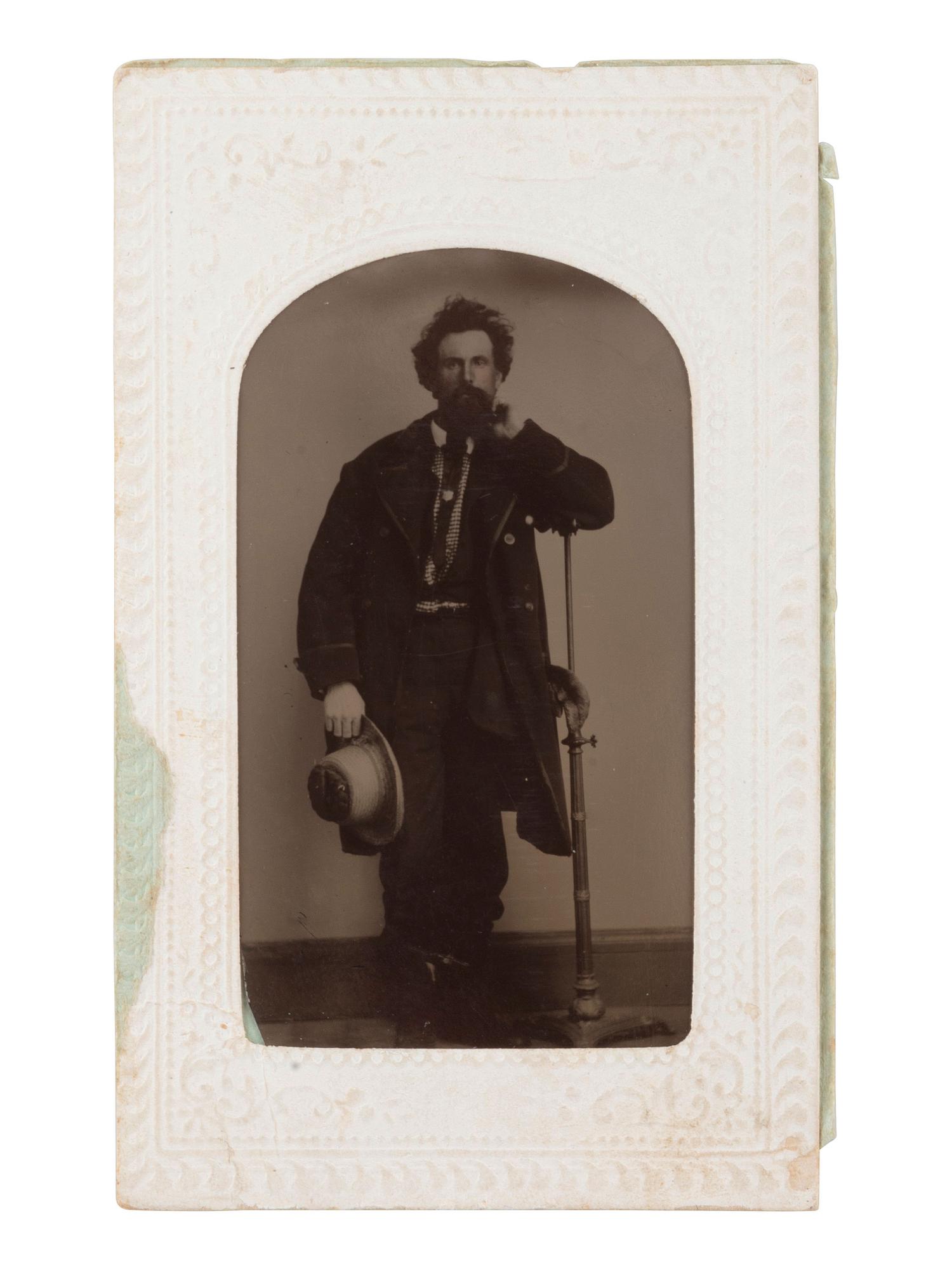 [EARLY PHOTOGRAPHY]. A group of 6 tinypes of hobbyists and hunters.