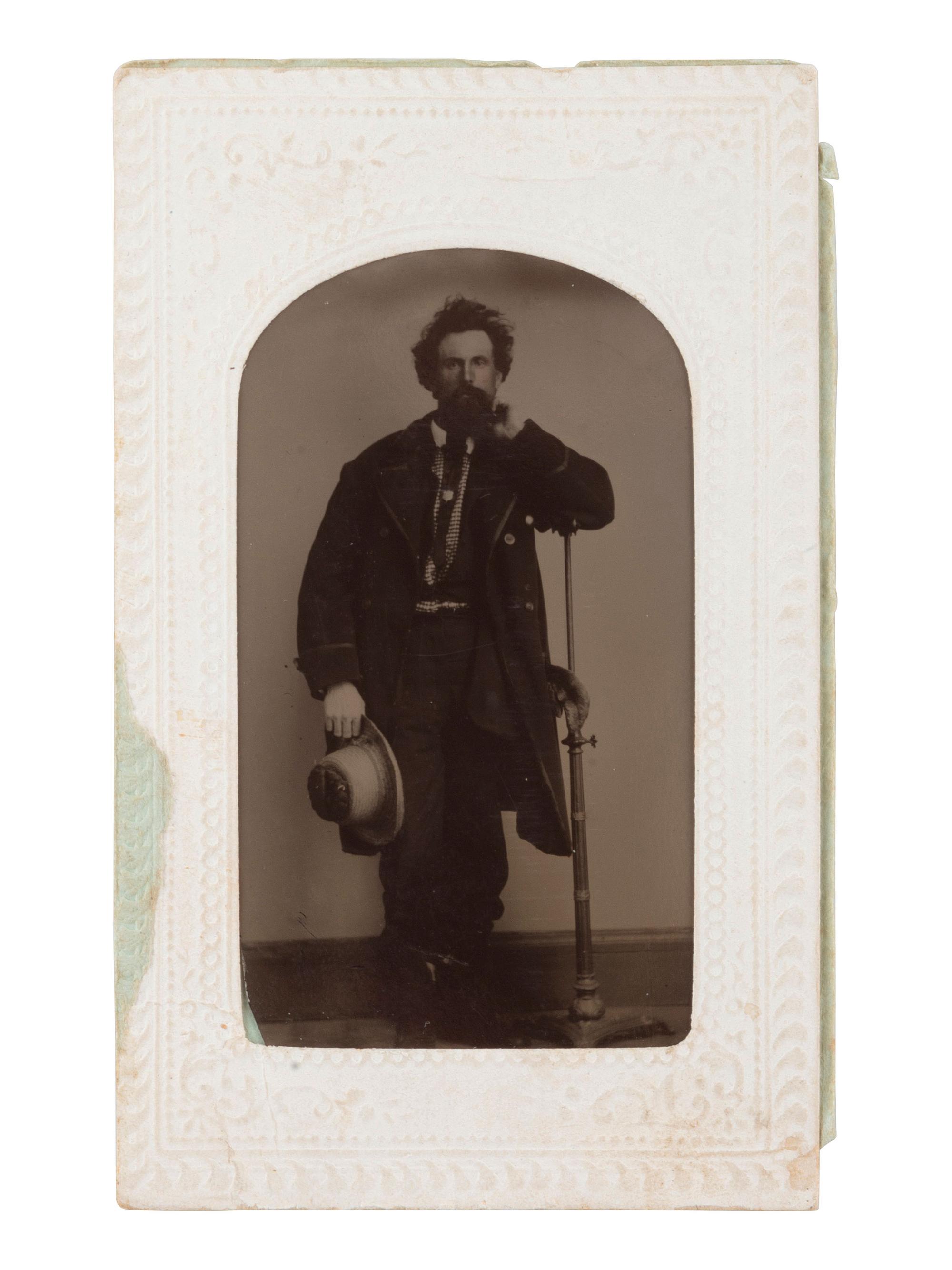 [EARLY PHOTOGRAPHY]. A group of 6 tinypes of hobbyists and hunters.