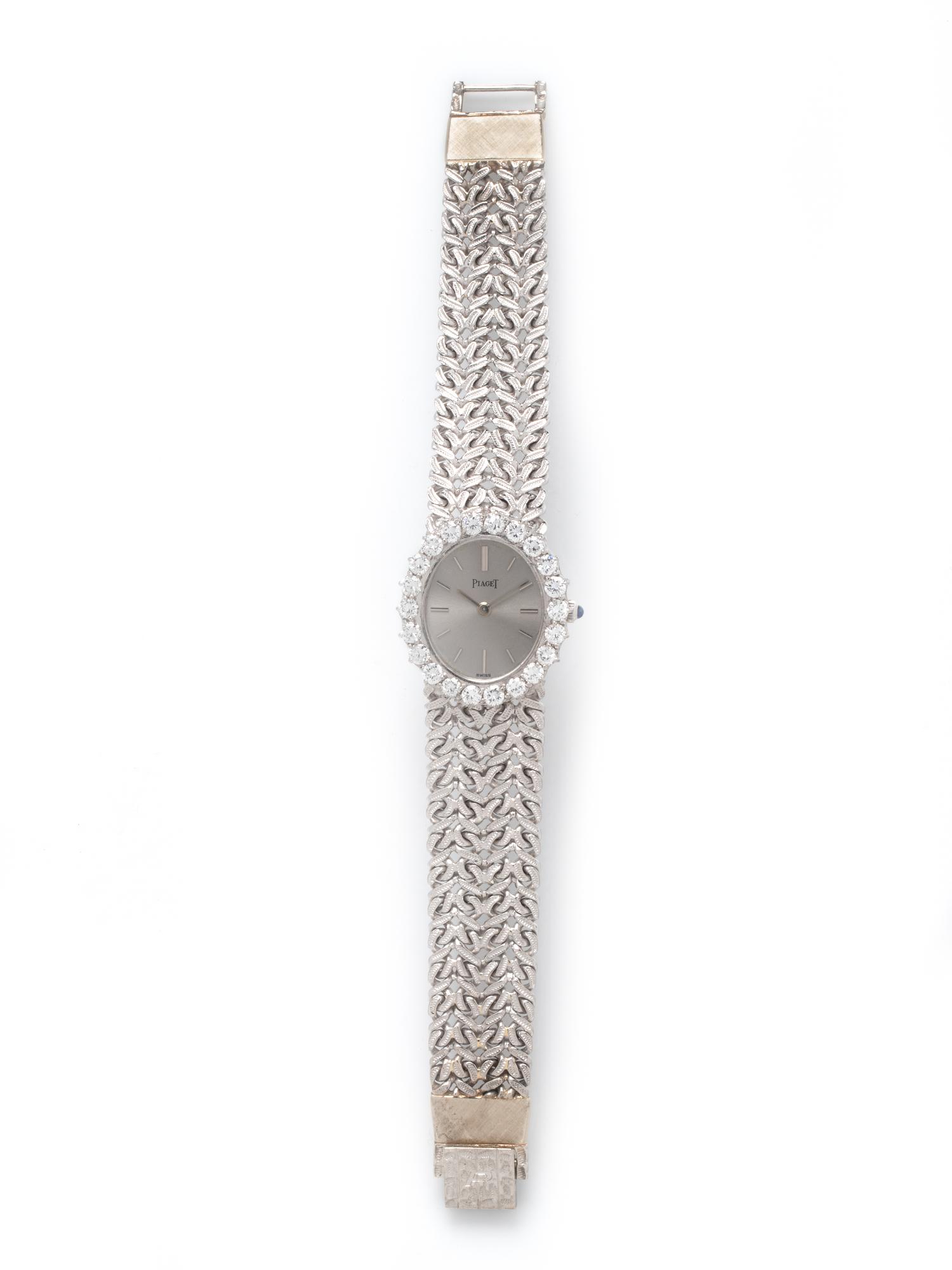 PIAGET, 18K WHITE GOLD AND DIAMOND WRISTWATCH