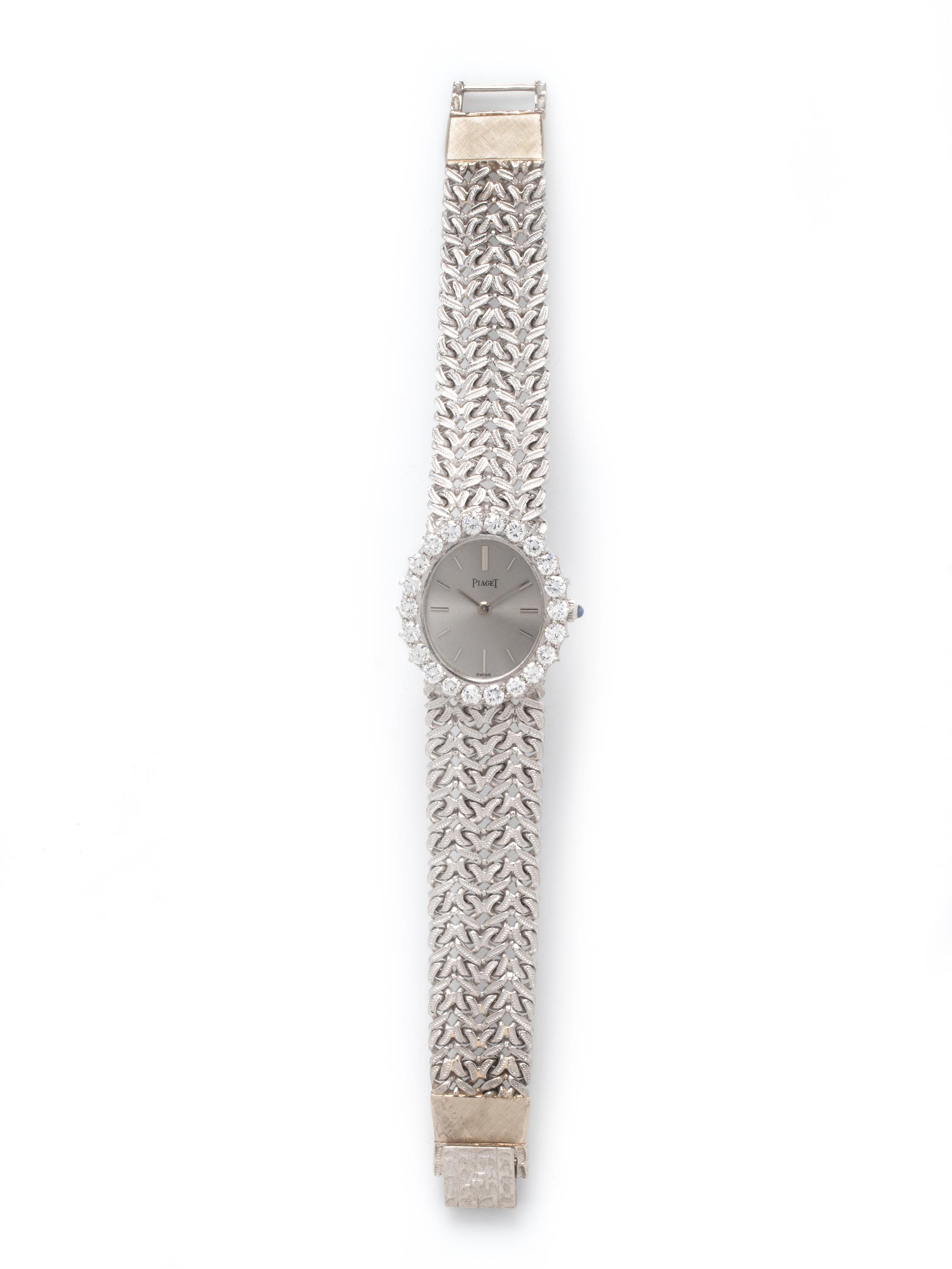 PIAGET, 18K WHITE GOLD AND DIAMOND WRISTWATCH