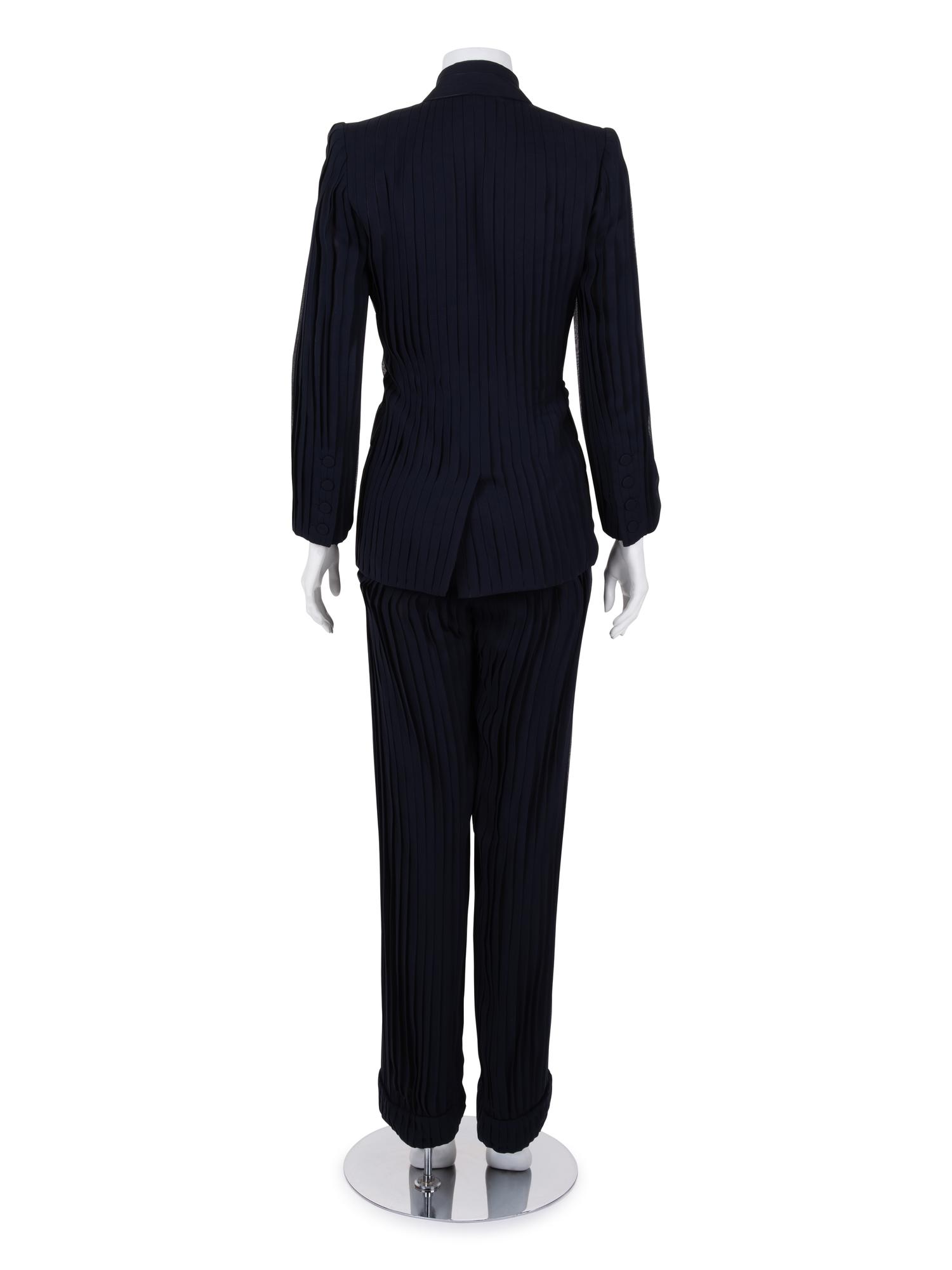 Jean Paul Gaultier Haute Couture Crepe Pant Suit, 1990-2000s