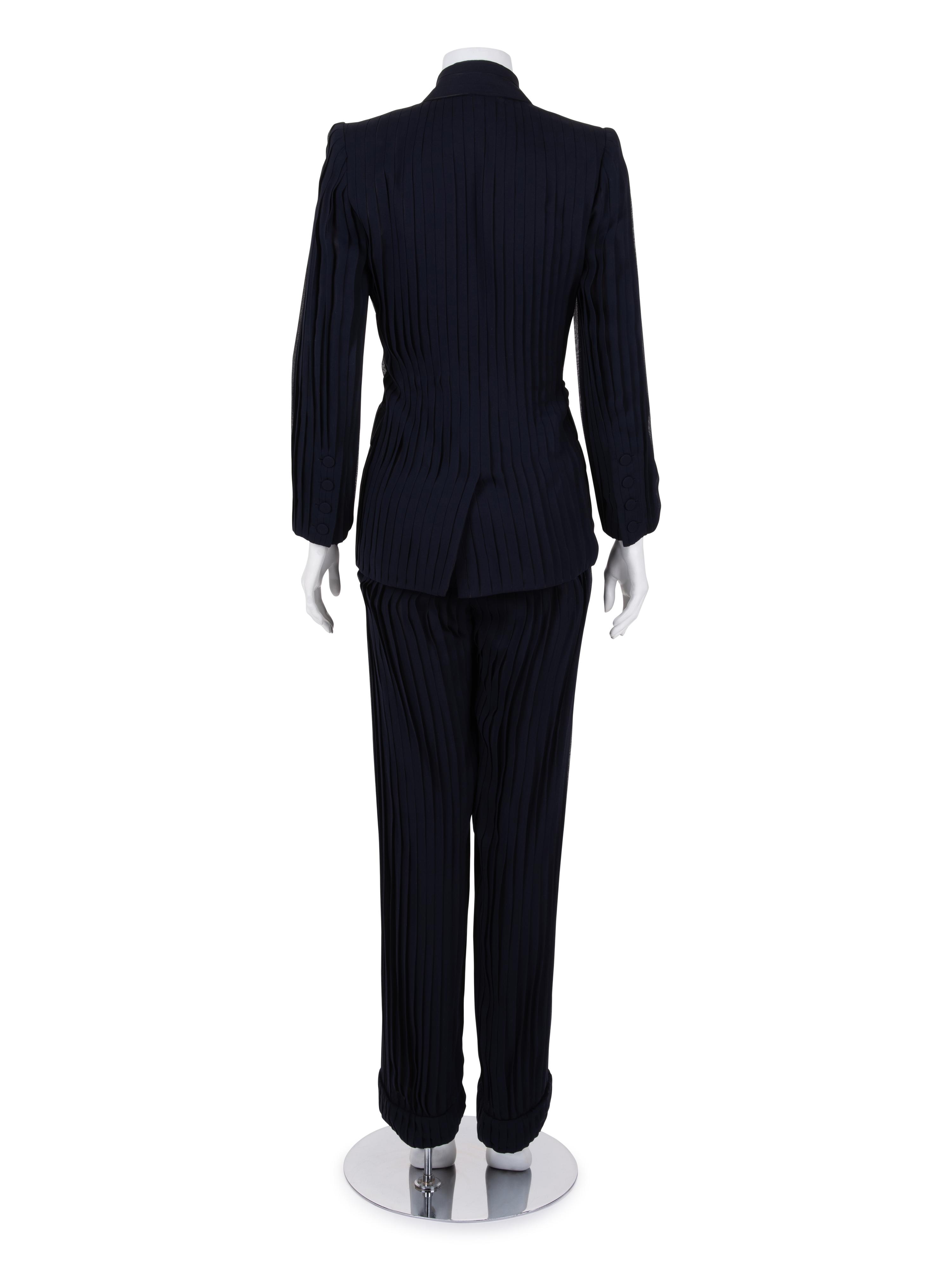 Jean Paul Gaultier Haute Couture Crepe Pant Suit, 1990-2000s