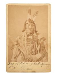 [NATIVE AMERICANS]. GARDNER, Alexander (1821-1882), photographer. Cabinet card of Two Bears, Lower Yanktonai. Washington, DC, ca 1872.