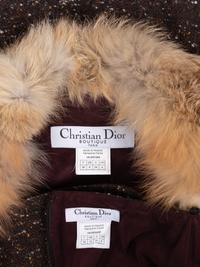 Christian Dior Tweed Skirt Ensemble with Fox Fur Collar, 1990-2000s