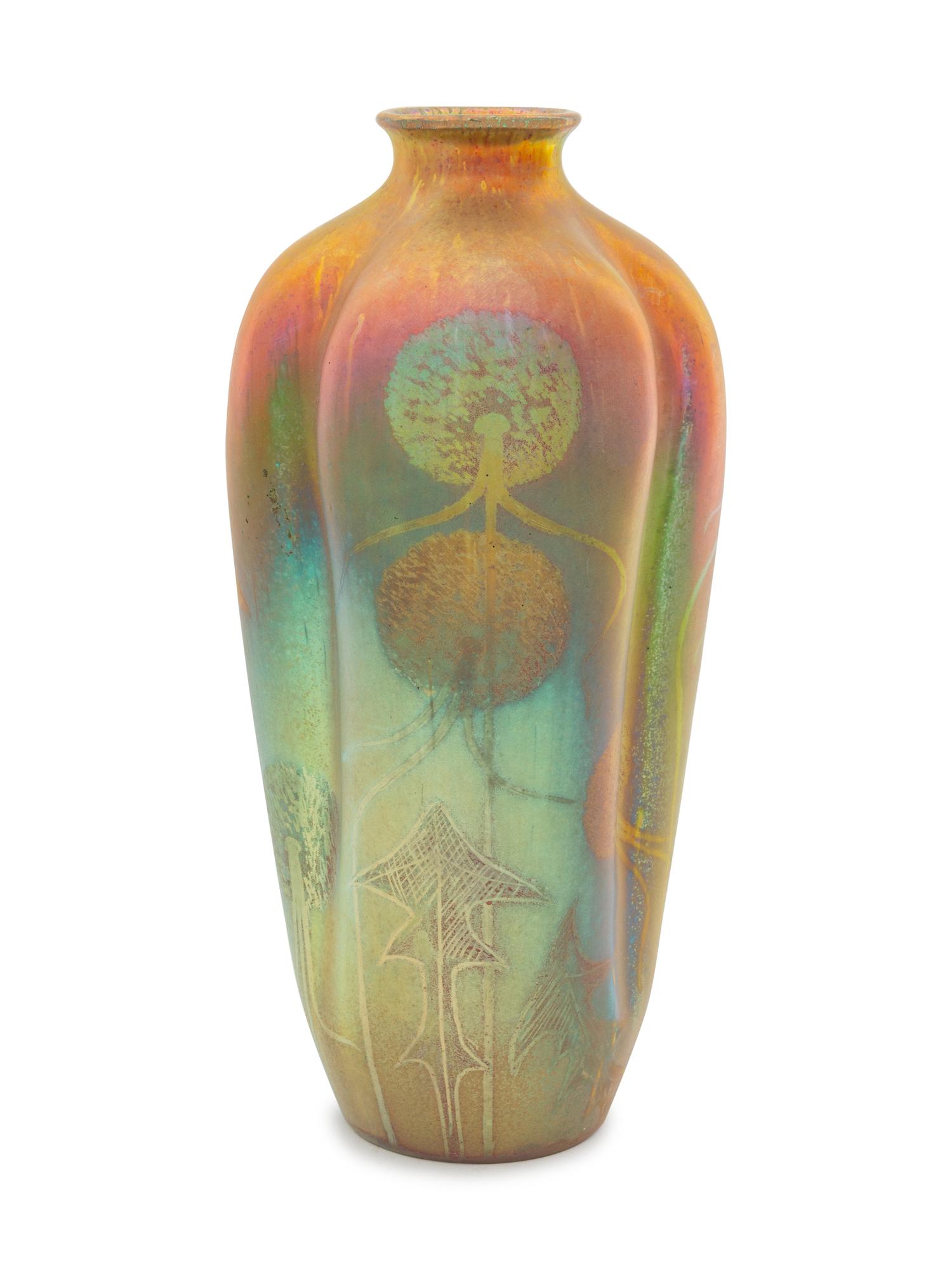 A Studio Ceramic Iridescent Vase
