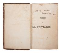 [CHAMBERLAIN, Joshua L.] Chamberlain's inscribed copy of Fables de La Fontaine, plus.