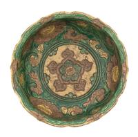 A Chinese Sancai Glazed Pottery Basin TANG DYNASTY/LIAO DYNASTY Diameter 9 7/8 inches. — TANG DYNASTY/LIAO DYNASTY