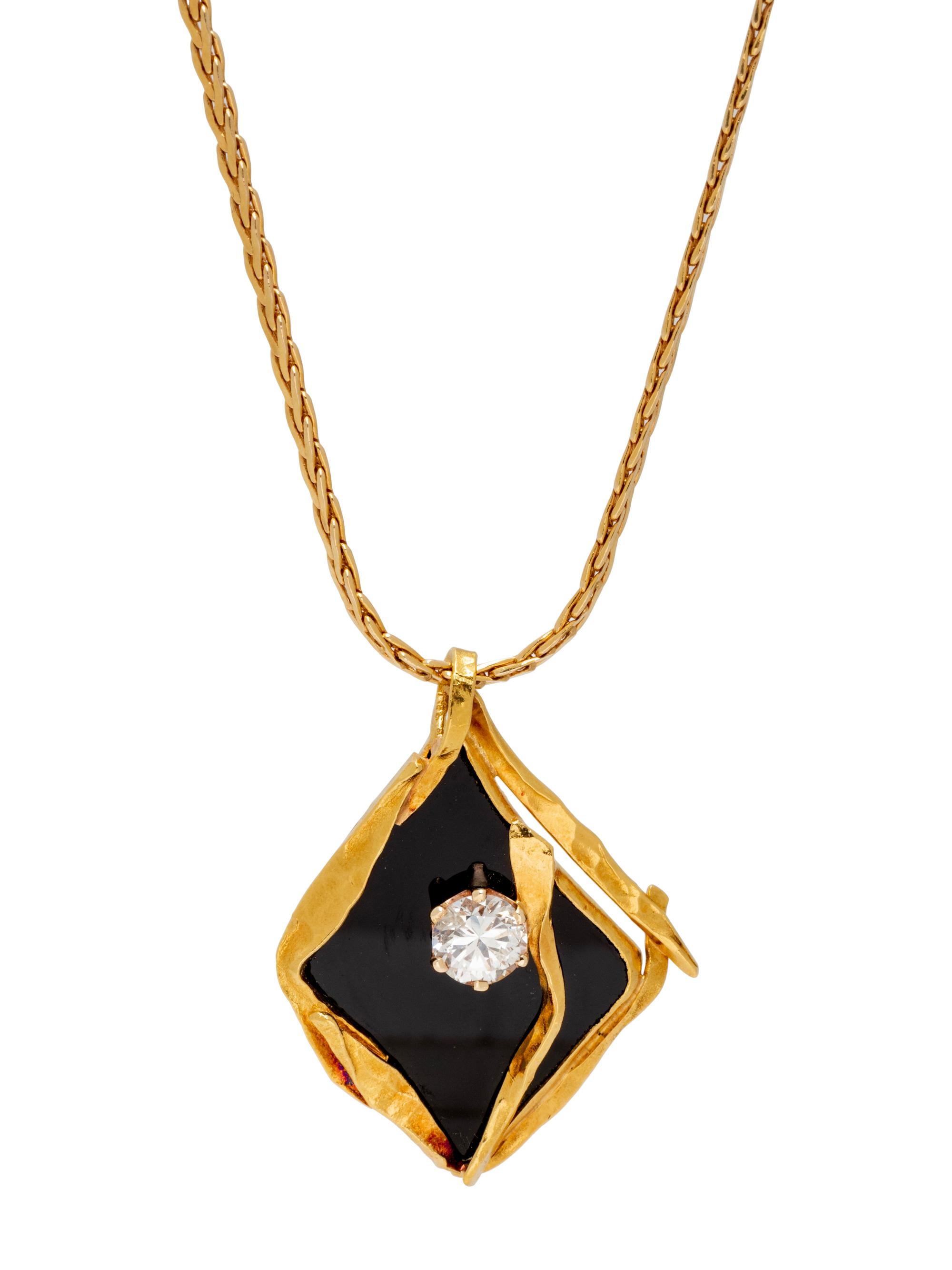 ROSS COPPELMAN, COLLECTION OF YELLOW GOLD, ONYX AND DIAMOND JEWELRY