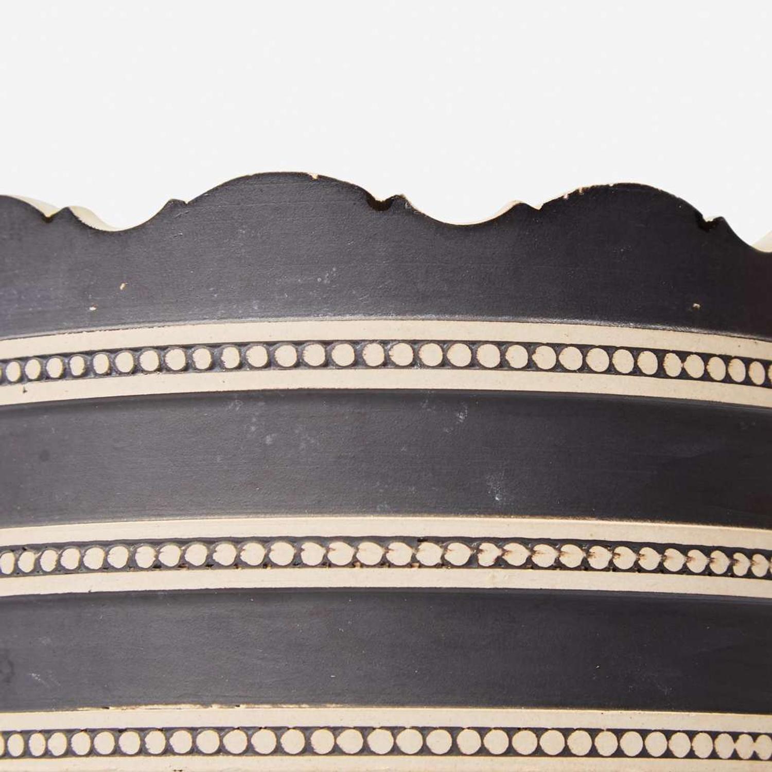 A Wedgwood & Bentley Slip-Decorated Queensware Vase UK, 1770s