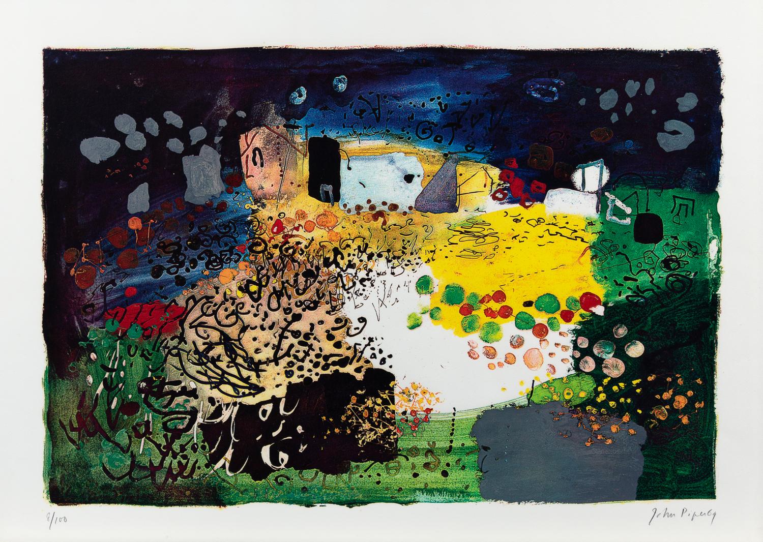 John Piper, (British, 1903-1992), Welsh Landscape, Tretio, 1969